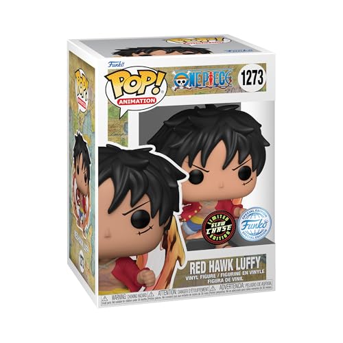 Funko Red Hawk Luffy glow detail highlights glow-in-the-dark appeal for night displays.