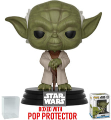 Display-ready protector helps secure your Yoda figure on a shelf.