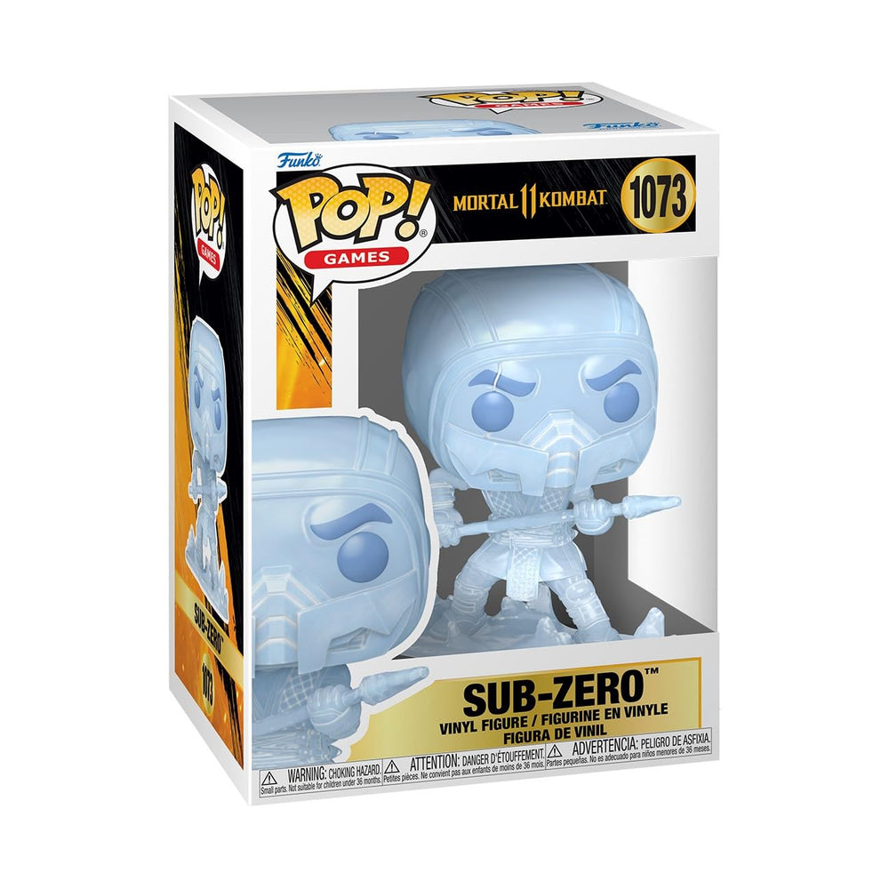 Funko Sub-Zero Mortal Kombat 11 front view for display and collectability.