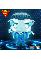 Funko Superman Blue Pop! packaging highlights convention-exclusive status.