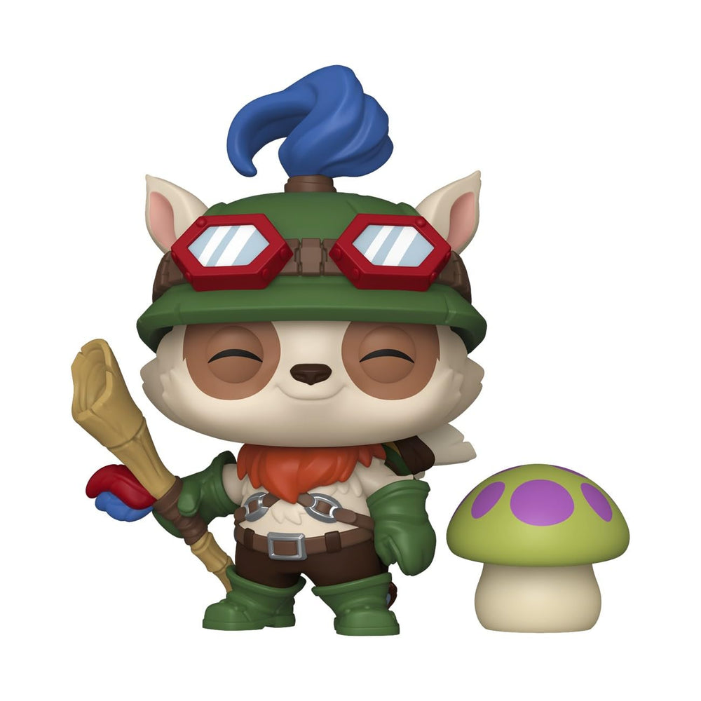 Funko Teemo buddy front view showcases vibrant details for shelves.