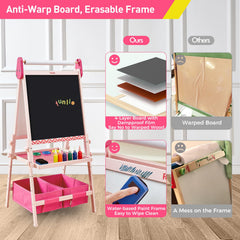 FUNLIO 3-height adjustable easel grows with your child during playtime.