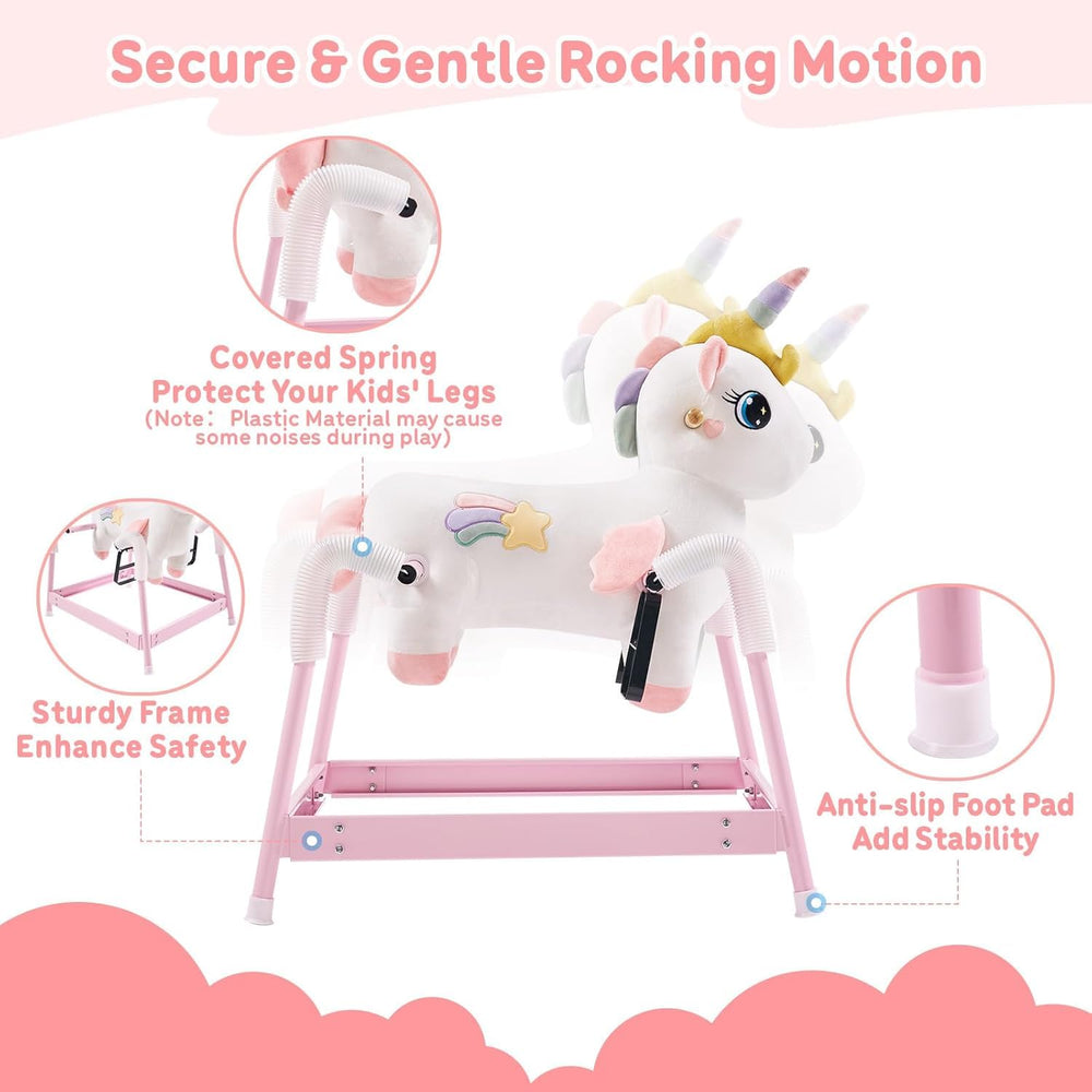 FUNLIO covered spring keeps little legs safe during rocking sessions