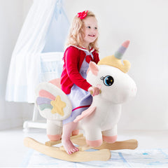Funlio unicorn rocking horse twinkle eyes for magical play