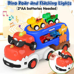 FunMission blue pull-back dinosaur car sparks creative adventures