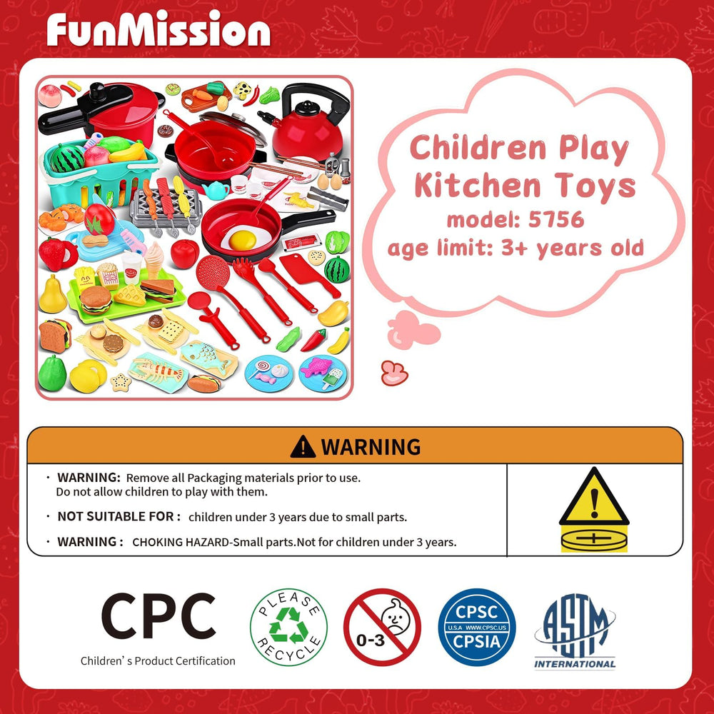 FunMission learning play food collection encouraging counting, naming ingredients, and storytelling