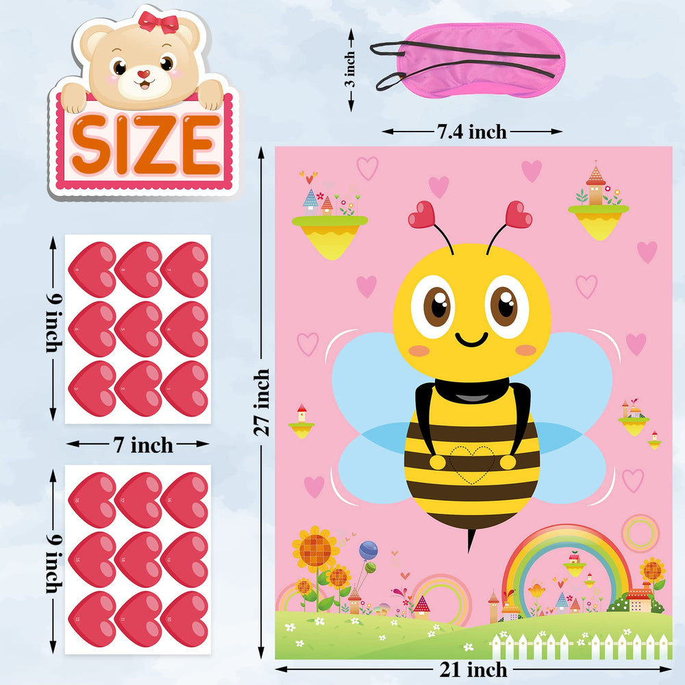 Funnlot 36 heart stickers ready for reusable heart pin game