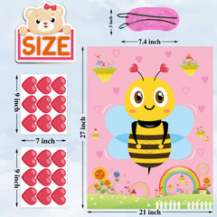 Funnlot 36 heart stickers ready for reusable heart pin game