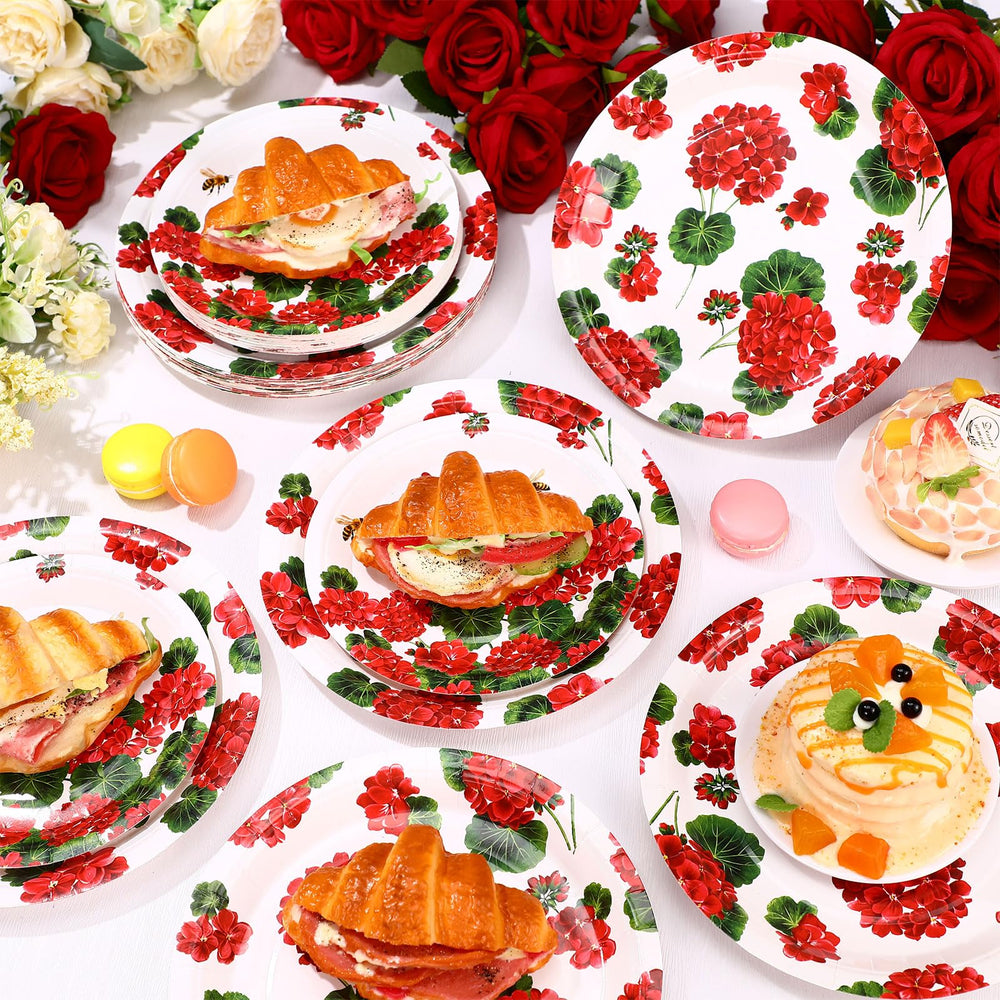 Funnymoom floral theme plates ideal for baby showers