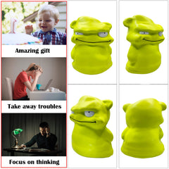 Funnysquee green monster squishy provides sensory relief and relaxation.