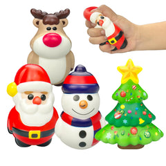 Funnysquee Santa Claus stress ball set for festive tactile play and relaxation