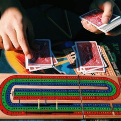 FUNPENY board shows color-coded tracks for easy scoring during games