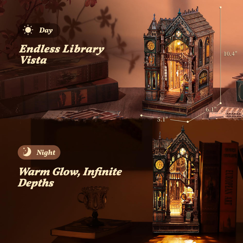FUNPOLA Detailed miniatures sculpted accents create a rich architectural vignette.