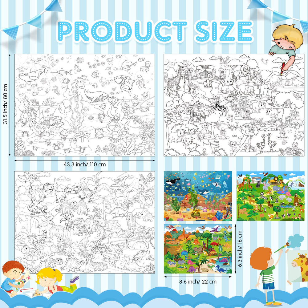 Funrous dinosaur theme giant poster for bold, creative art