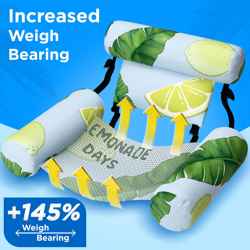 Funscape adjustable armrests customize your lounging position.