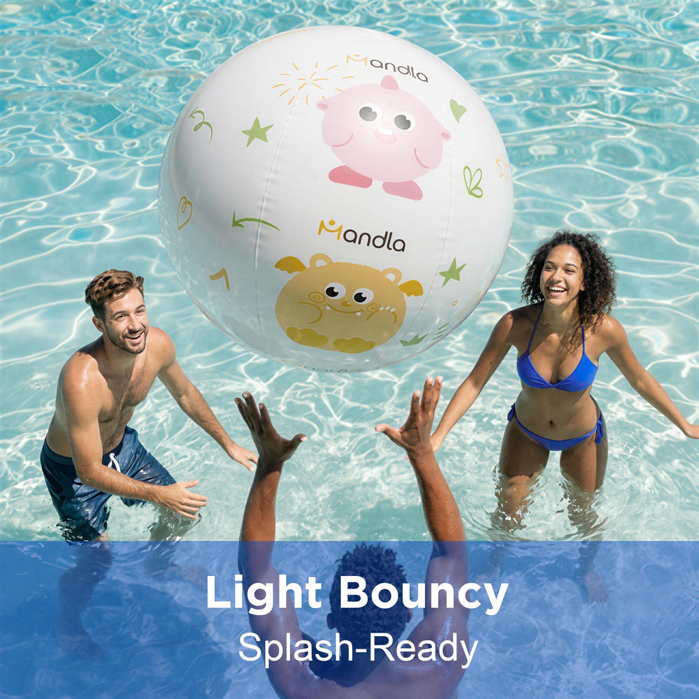 Funscape ball close-up shows durable, thick material for active games.