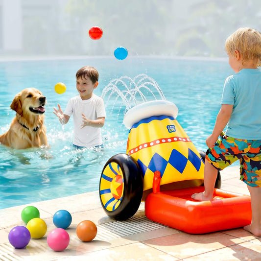 Funscape inflatable launching ball pool toy ready for vibrant water play