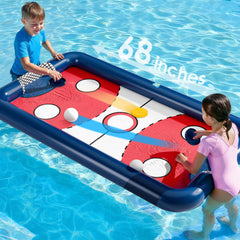 Funscape Kids Hockey Pool Table front view showing durable design for safe family play.
