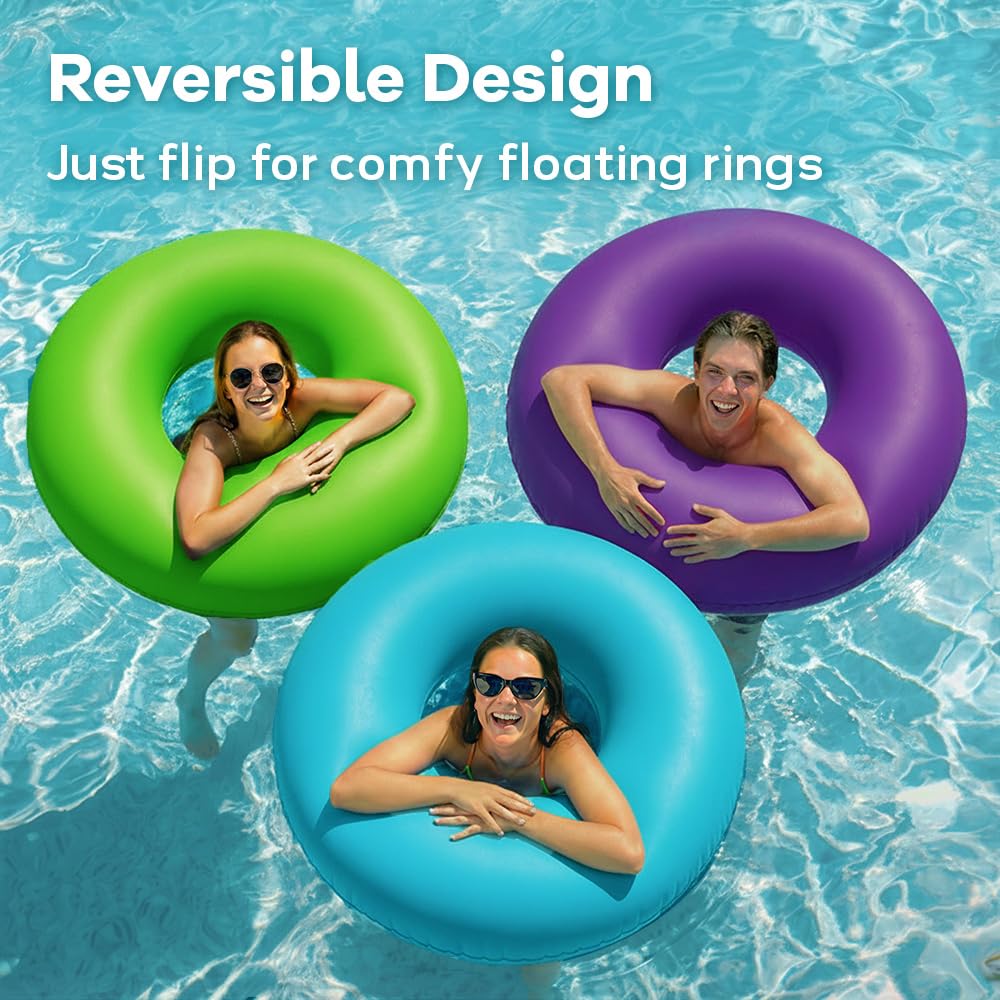 Funscape large purple 44-inch float ring for group pool fun.