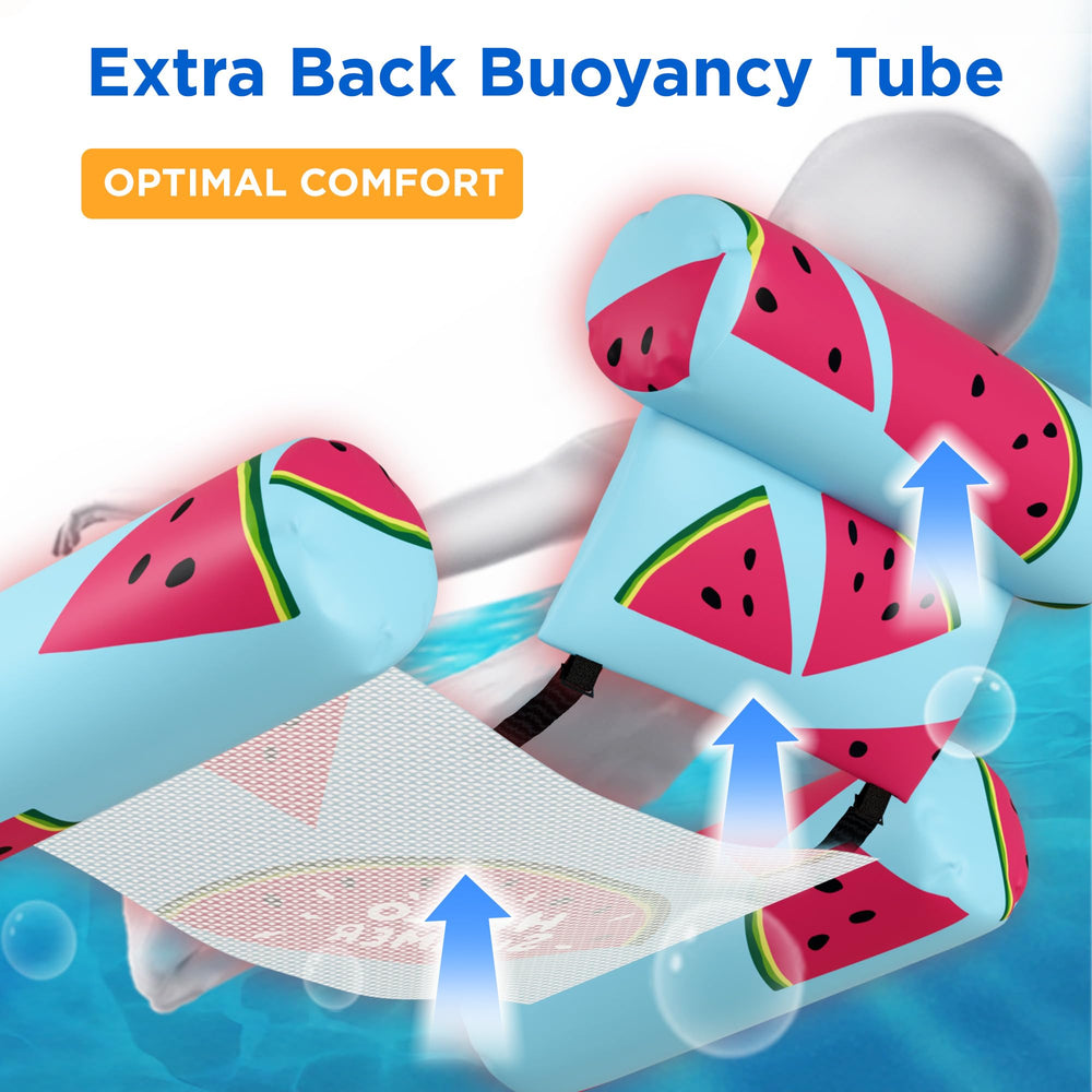 Funscape U-shaped design keeps you partially submerged for a cooler lounge.