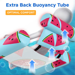 Funscape U-shaped design keeps you partially submerged for a cooler lounge.