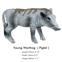 FUNSHOWCASE African Jungle Warthogs pack arranged for party favors or cake toppers.
