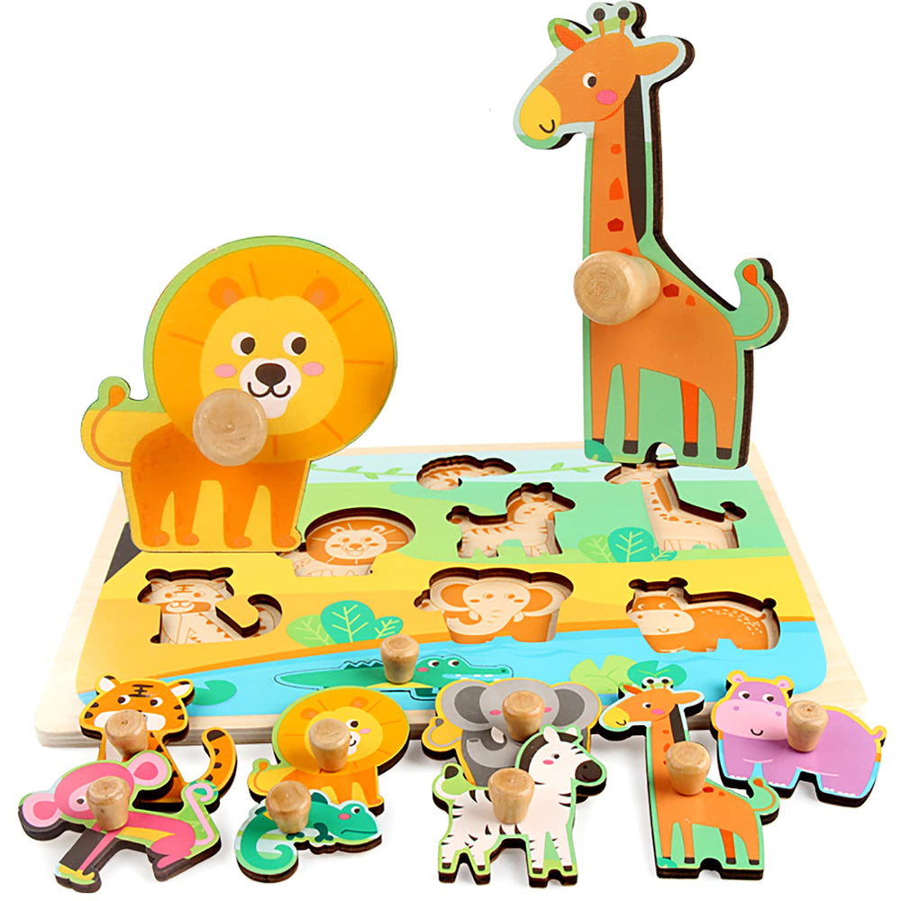 Portable wooden puzzle tray by Funsland for tidy, on-the-go play