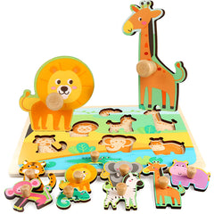 Portable wooden puzzle tray by Funsland for tidy, on-the-go play