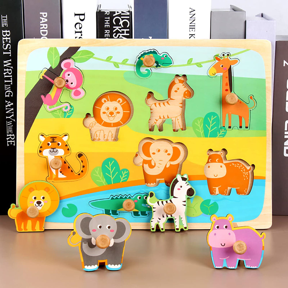 Nine animal-themed puzzle pieces from Funsland for varied play and discovery