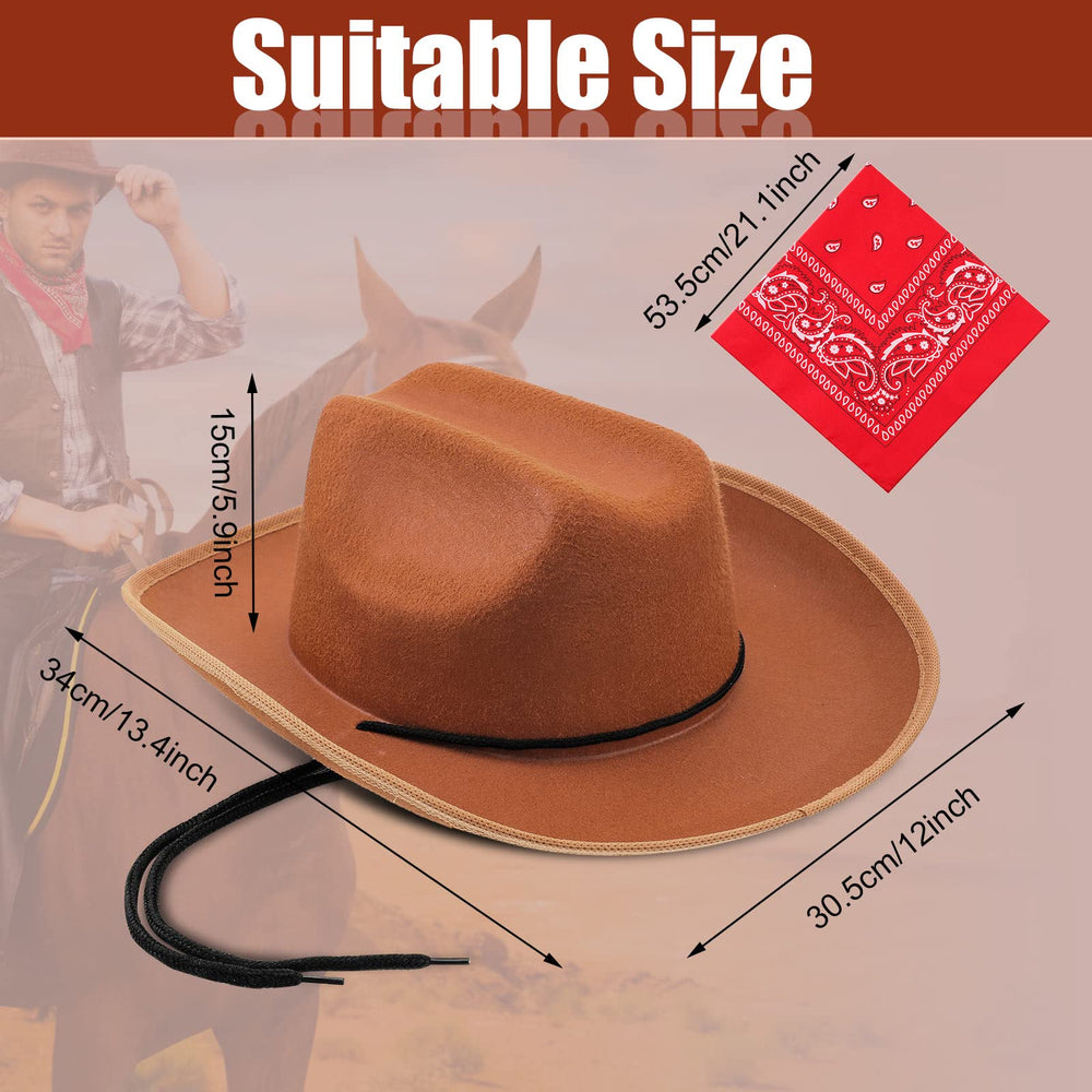 Funtery felt cowboy hat close-up shows soft, lightweight comfort.