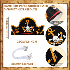 Funtery crossbones pirate hat in bright color, perfect for stages and parties