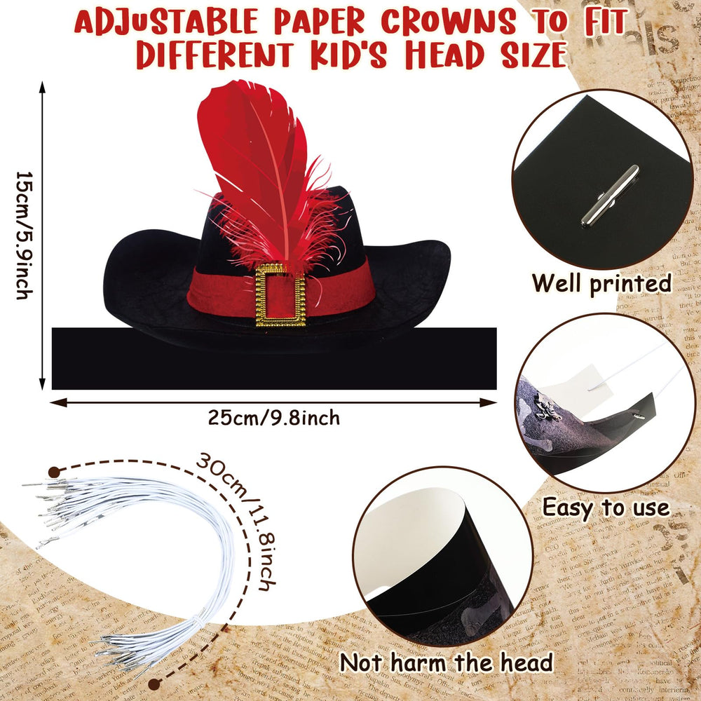 Funtery parrot-design pirate hat sparks colorful stage props.