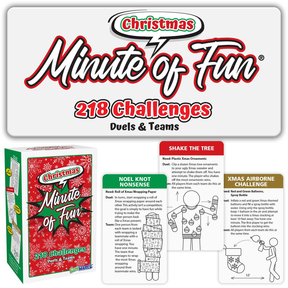 Funwares Christmas Special Edition box open for festive game night.