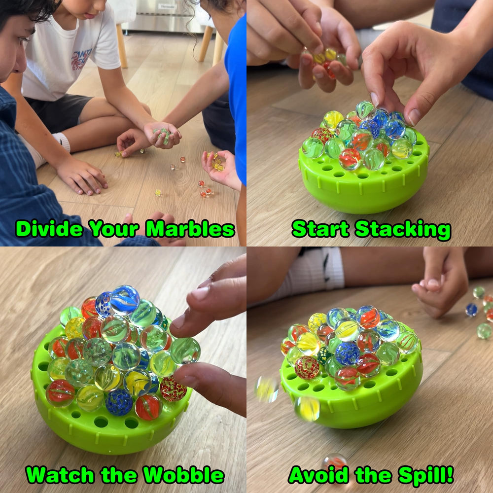Funwares WobbleBall stack-challenge demonstrates quick setup and steady focus for all ages.