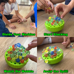 Funwares WobbleBall stack-challenge demonstrates quick setup and steady focus for all ages.