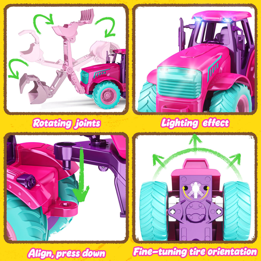 Funwee front loader detail enhances interactive farming setups during playtime.
