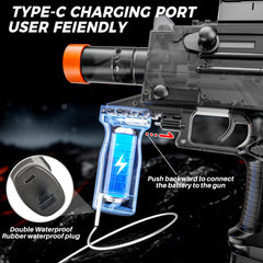 Funwee high-capacity battery water gun delivers longer playtime per session.