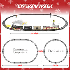 Funwee steam train model with coal car and dining car for imaginative scenes.