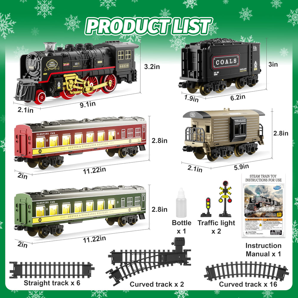 Funwee train set placed under a Christmas tree for festive play moments