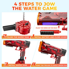 Funwee water gun durable ABS casing ensures rugged outdoor use.