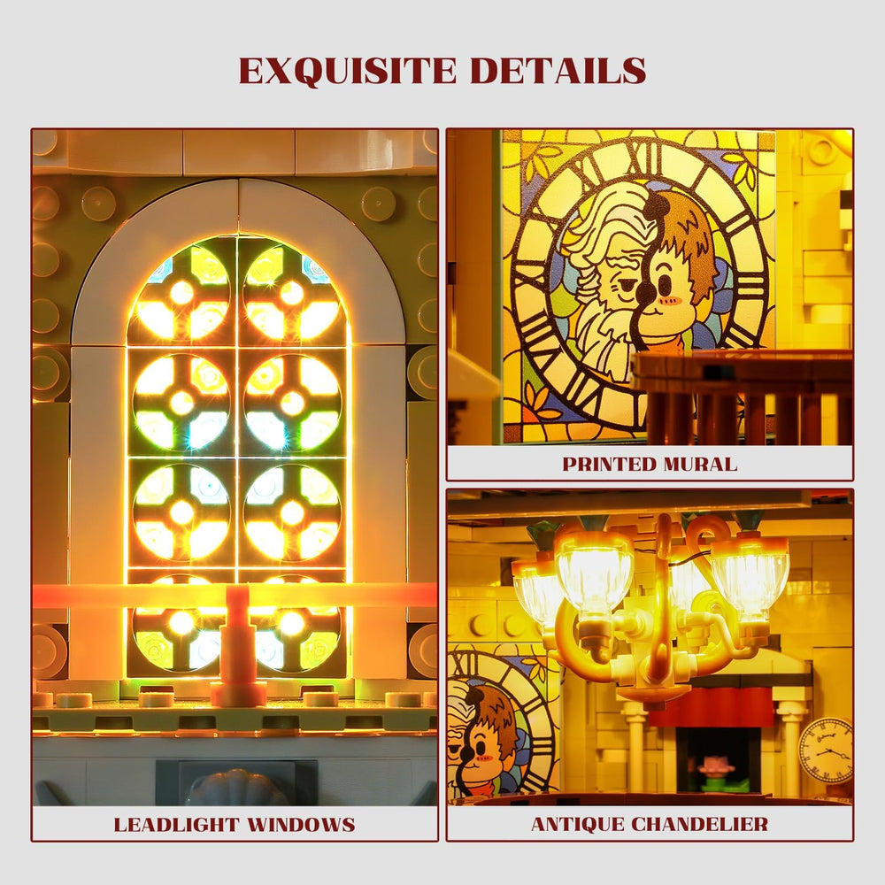 FUNWHOLE Antique Store clavichord display offers elegant detail for a refined display.
