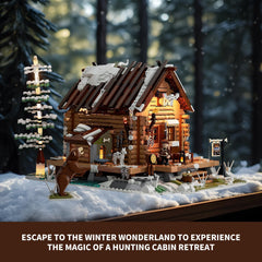 FUNWHOLE brown bear figure complements rustic cabin design and play scenarios.