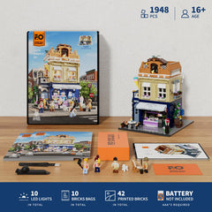 FUNWHOLE Gelato Store second-floor dining and desserts create cozy in-scale scenes.