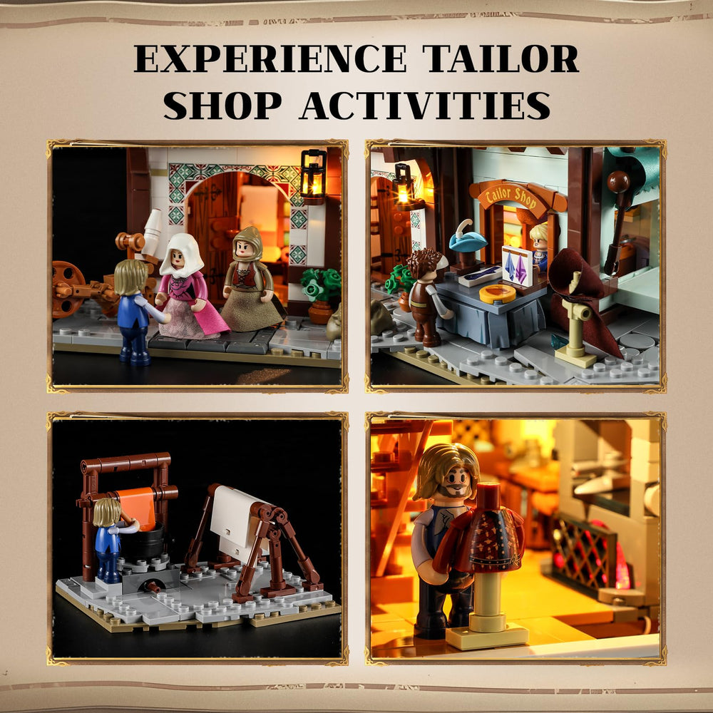 FUNWHOLE set includes five mini-figures for dynamic medieval roleplay.