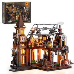 FUNWHOLE Train-Station Lighting Design with illuminated bricks, ideal for a dramatic desk display.