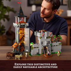 FUNWHOLE Watchtower interior reveals detailed layout for hands-on building and collectors' enjoyment.