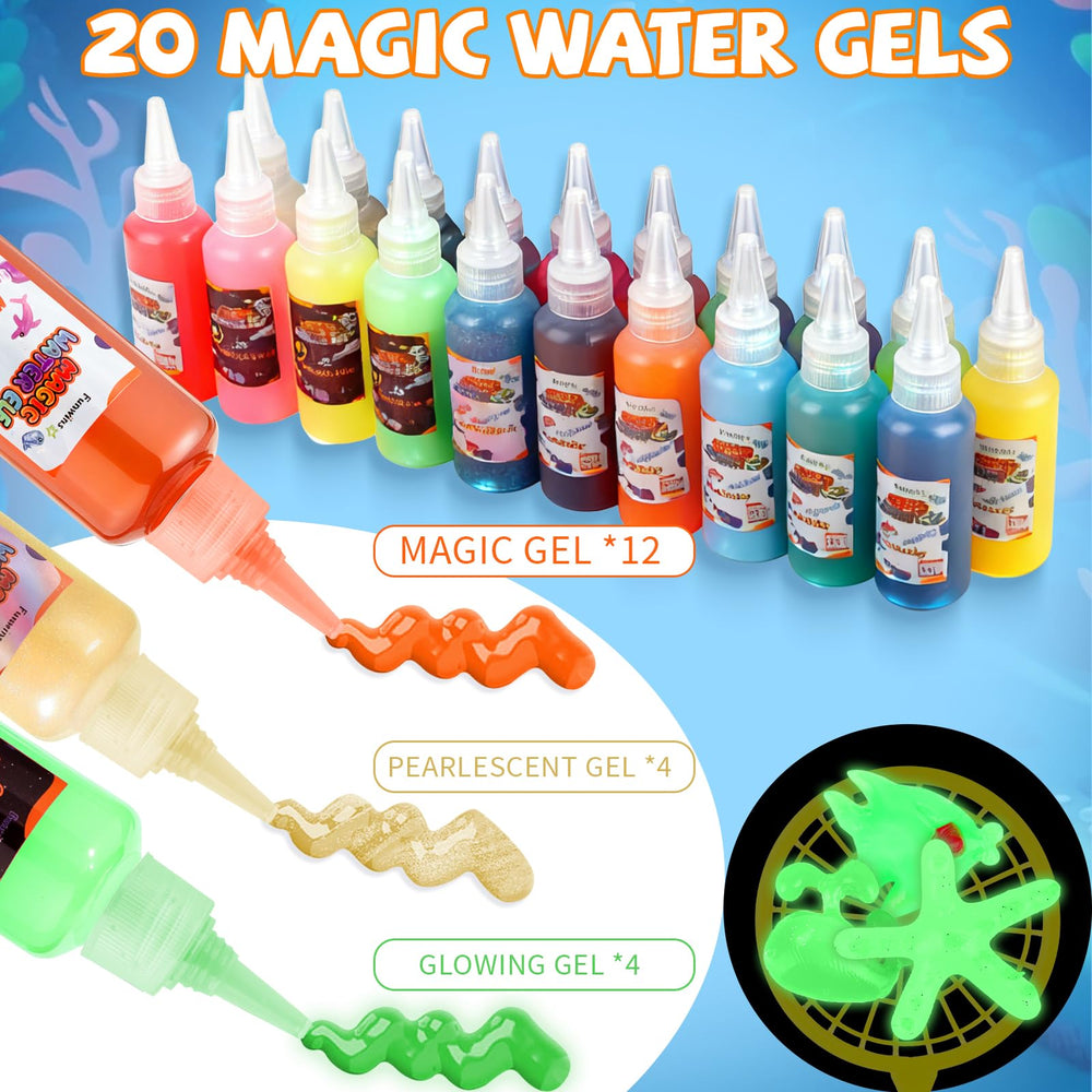 Funwins aqua fairy gel pets with 20 bottles offer vivid hues for stories