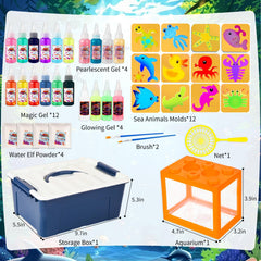 Funwins included display aquarium for showcasing finished gel pets