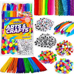 FUNZBO pipe cleaners craft kit sparks bright, imaginative projects for kids aged 4–8.