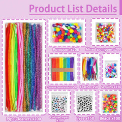 FUNZBO pom-poms craft kit adds texture and color for playful decorations.